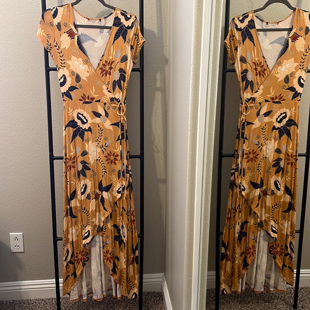 Summer dress wrap high low
